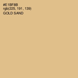 #E1BF8B - Gold Sand Color Image